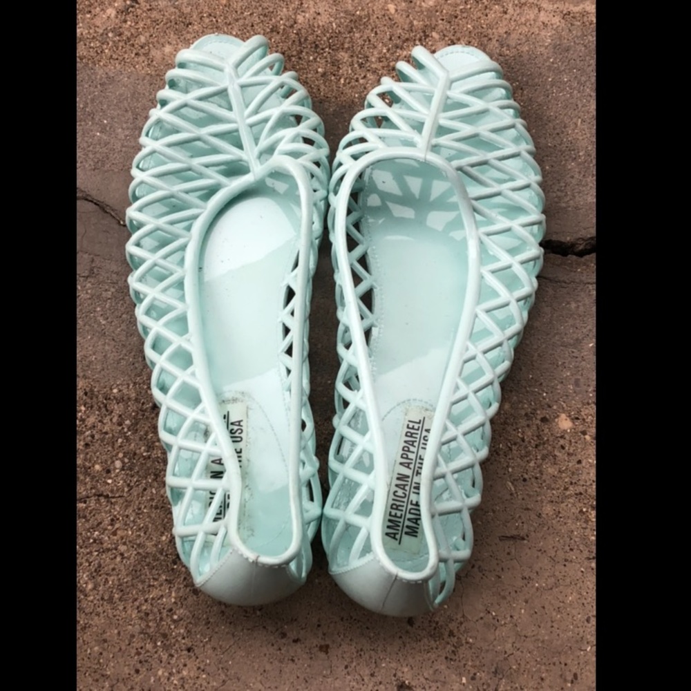 American Apparel Lattice Jelly Flats